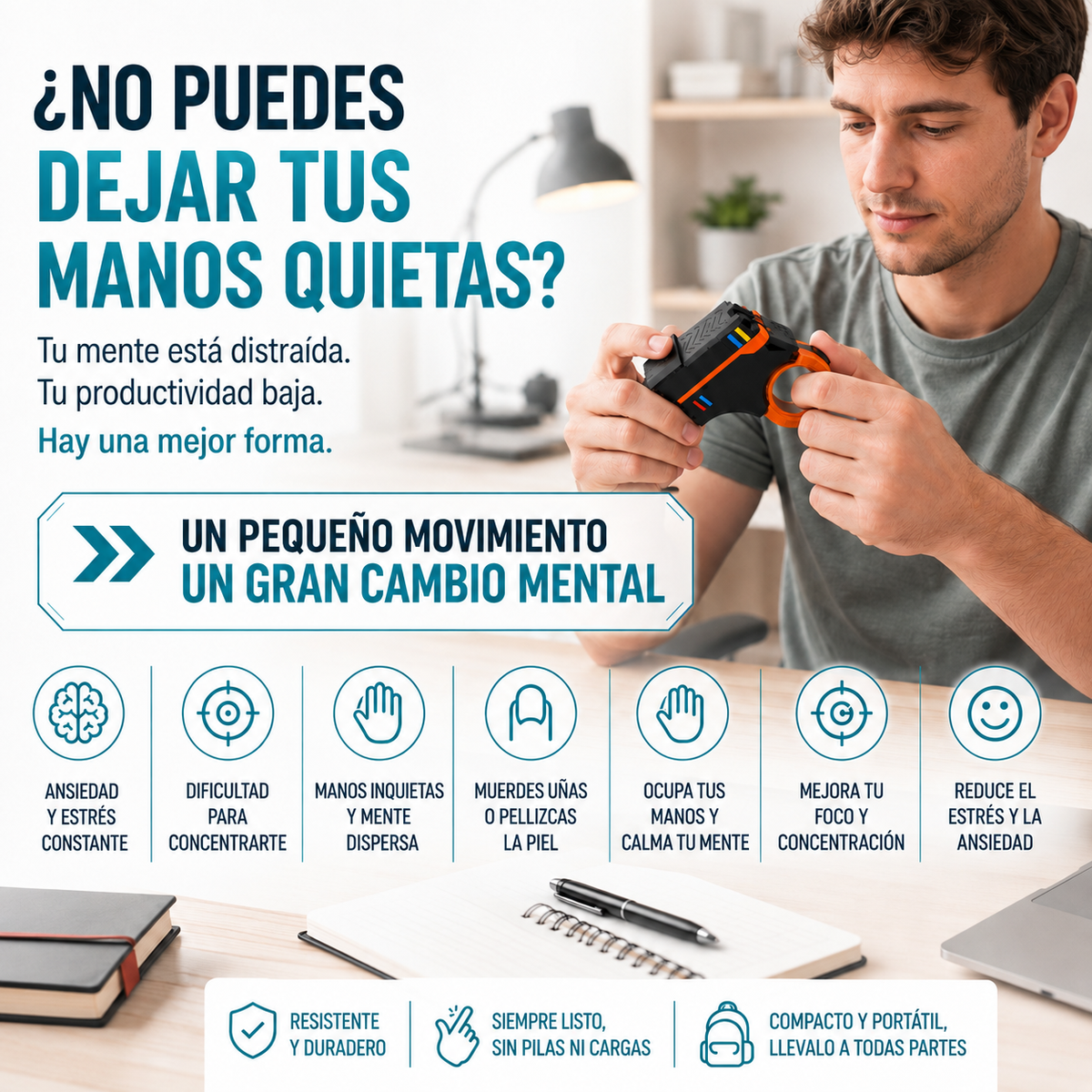 Zenku – Fidget Slider Antiestrés | Calma tus Manos, Calma tu Mente